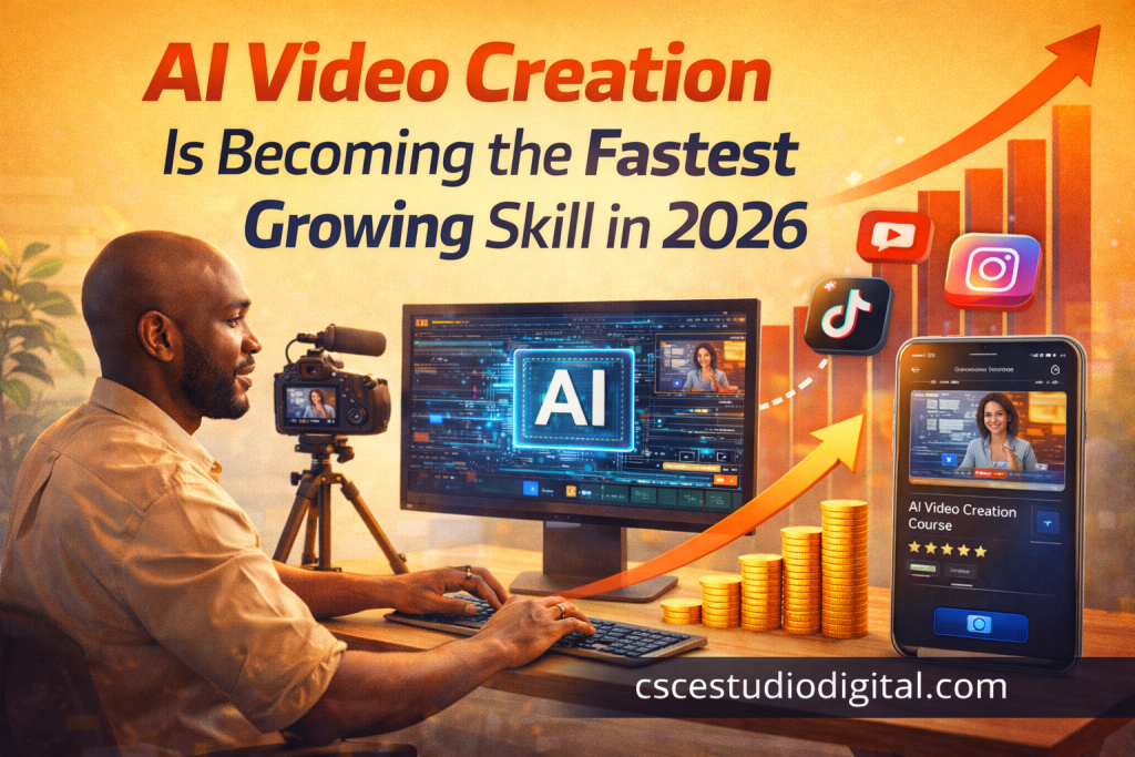 AI video creation, AI video skills, video creation with AI, AI content production, learn AI video, AI video tools, digital skills 2026, AI video editing