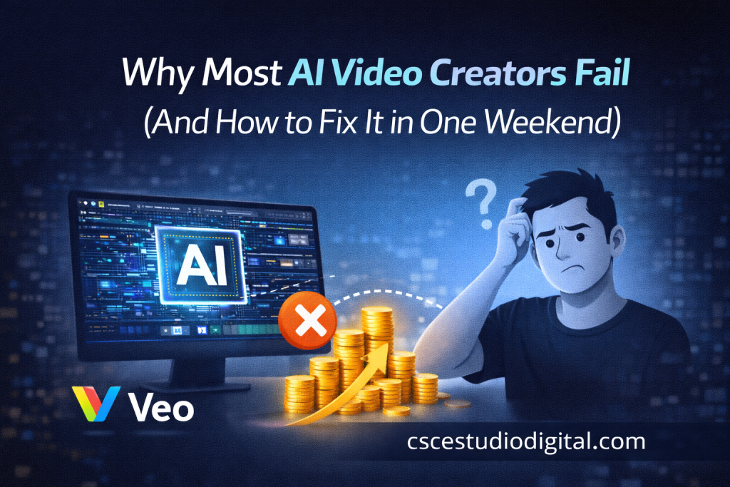 AI video creators, AI content mistakes, make money with AI video, video monetization, Google Veo 3, AI video strategy, YouTube Shorts growth, AI automation, online income, content creation tips