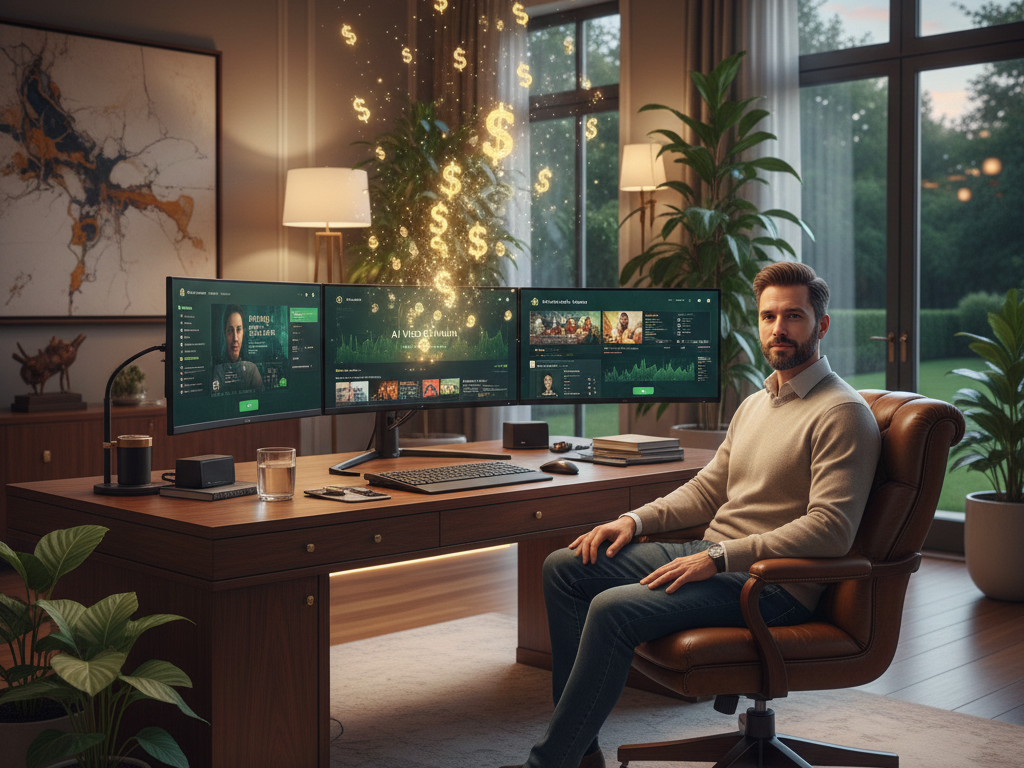 AI video freelancing alternative, scalable online income, AI content automation,