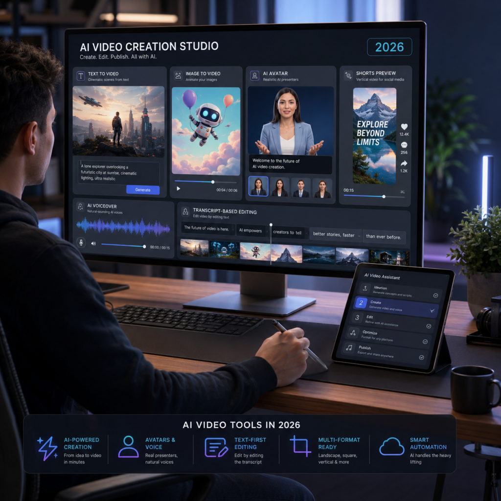 best AI tools that make videos,AI video tools 2026,AI video generators,