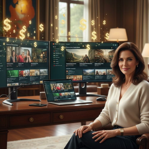 AI video strategy, early AI adoption, automated video channels, content systems,successful women,businesswoman