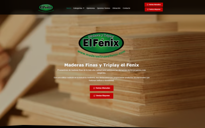 Maderas Finas el Fenix, diseño de sitios web para negocios